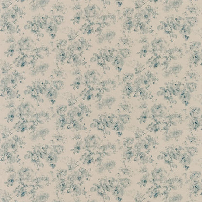 Leonor Weathered Floral Fabric by Ralph Lauren in Vintage Blue