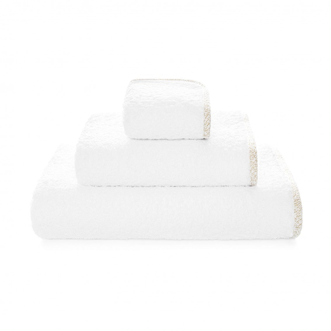 Parson Hand Towel - WHITE/GOLD - 20'X39'' | XL Hand Towel
