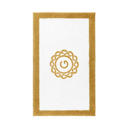 Egoist Border Monogram Bath Rug - CAMEL - 32''x63'' | Rectangular