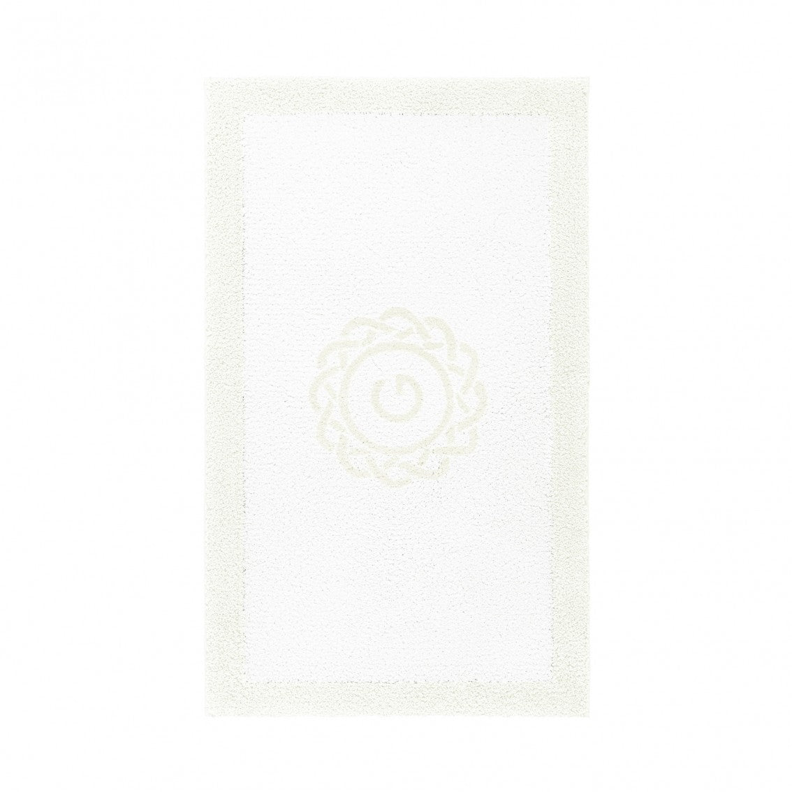 Egoist Border Monogram Bath Rug - SNOW - Ø 39'' | Round