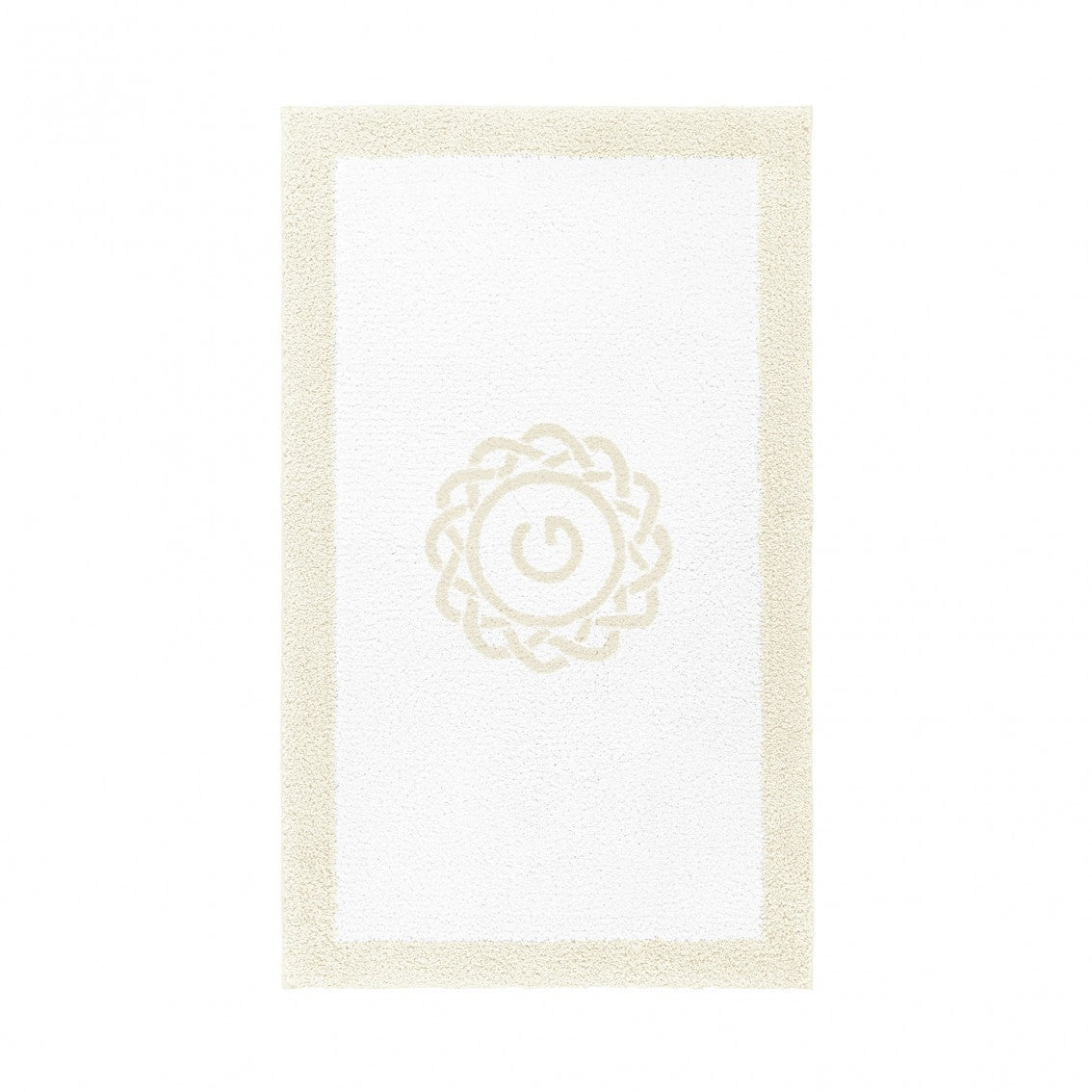 Egoist Border Monogram Bath Rug - NATURAL - 32''x63'' | Rectangular