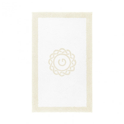 Egoist Border Monogram Bath Rug - NATURAL - 32''x63'' | Rectangular