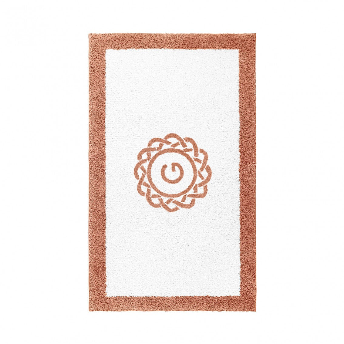 Egoist Border Monogram Bath Rug - TERRACOTA - 32''x63'' | Rectangular