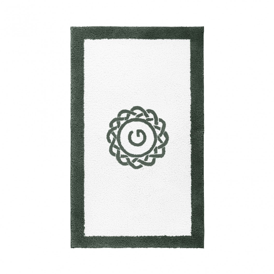 Egoist Border Monogram Bath Rug - MOSS - 32''x63'' | Rectangular
