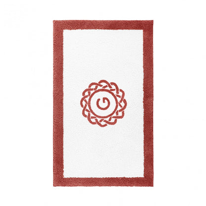 Egoist Border Monogram Bath Rug - CHERRY - 32''x63'' | Rectangular