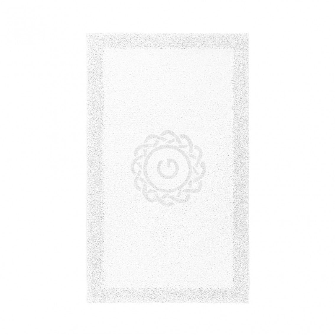 Egoist Border Monogram Bath Rug - CLOUD - 32''x63'' | Rectangular