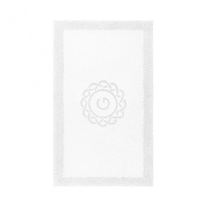 Egoist Border Monogram Bath Rug - CLOUD - 32''x63'' | Rectangular