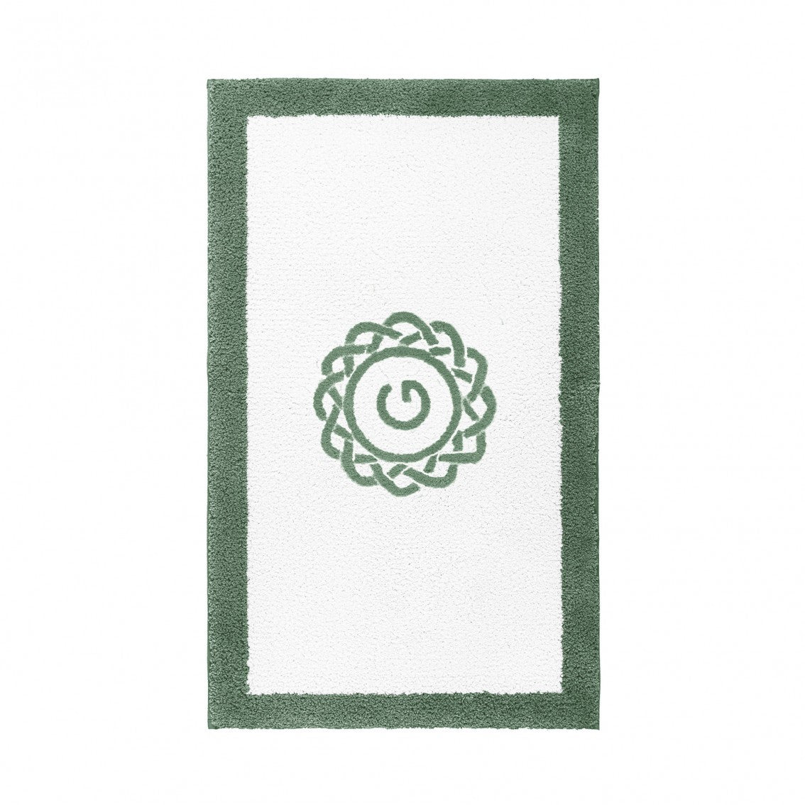 Egoist Border Monogram Bath Rug - JADE - 32''x63'' | Rectangular
