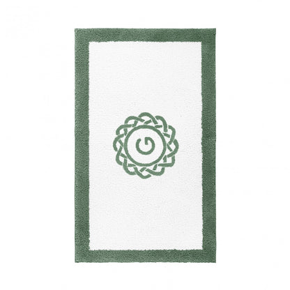 Egoist Border Monogram Bath Rug - JADE - 32''x63'' | Rectangular