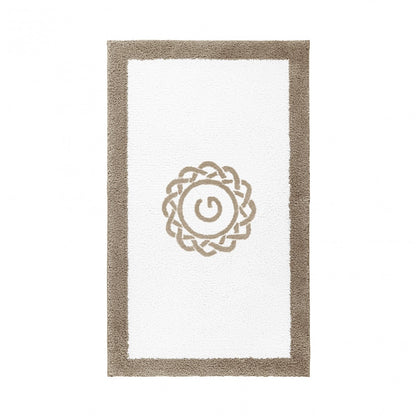 Egoist Border Monogram Bath Rug - STONE - 32''x63'' | Rectangular