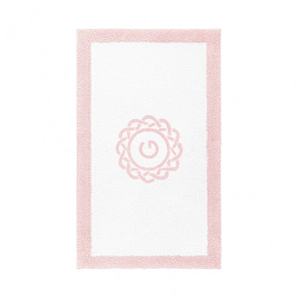 Egoist Border Monogram Bath Rug - PEARL - 32''x63'' | Rectangular