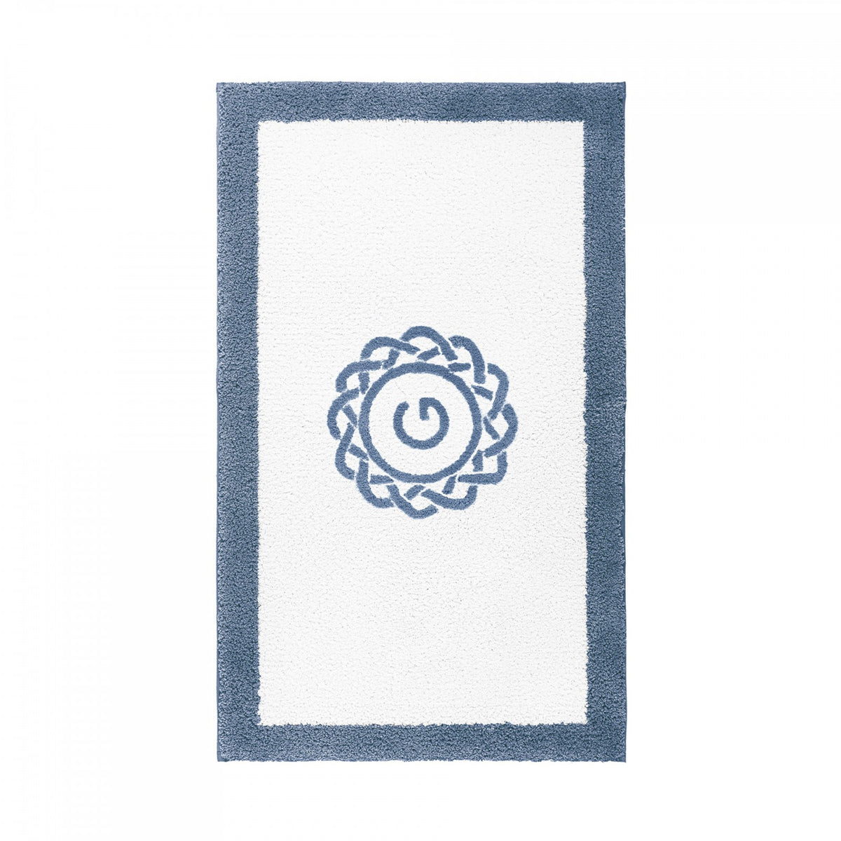 Egoist Border Monogram Bath Rug - COBALT - additional view