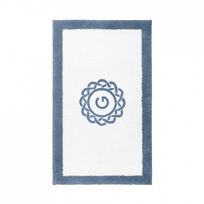 Egoist Border Monogram Bath Rug - COBALT - additional view
