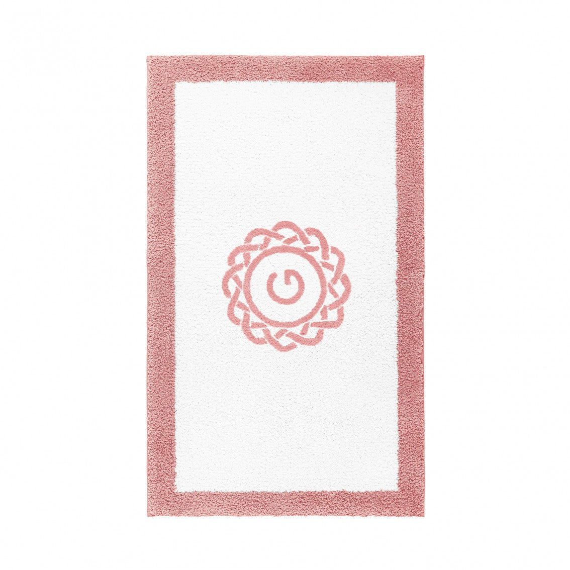 Egoist Border Monogram Bath Rug - BLUSH - 32''x63'' | Rectangular