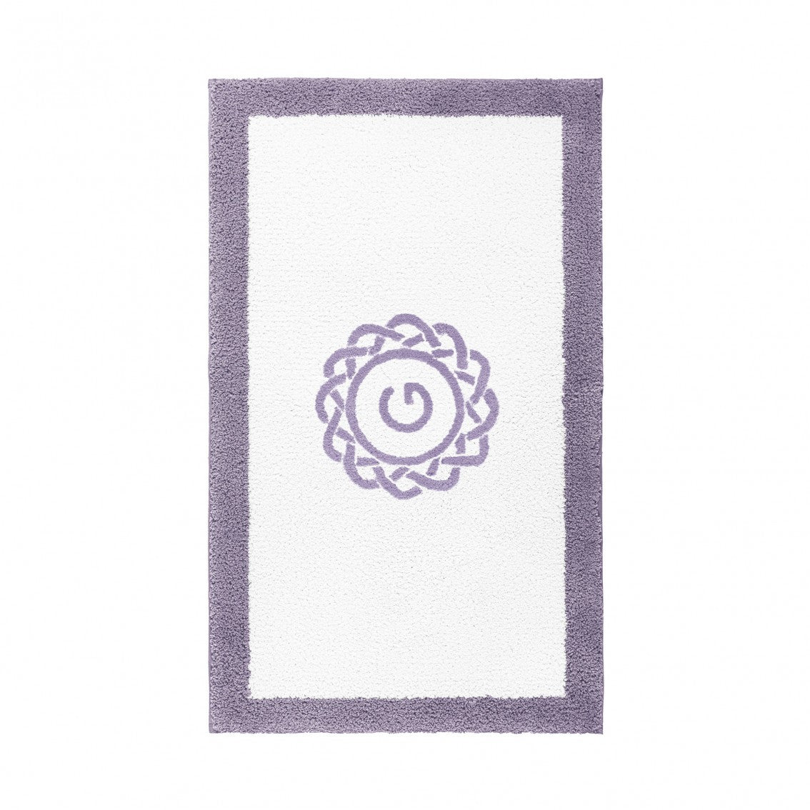 Egoist Border Monogram Bath Rug - LAVANDER - 32''x63'' | Rectangular