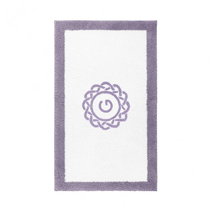 Egoist Border Monogram Bath Rug - LAVANDER - 32''x63'' | Rectangular