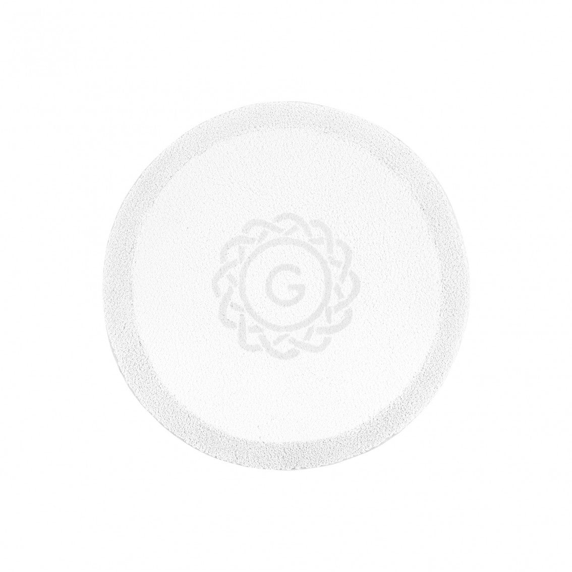 Egoist Border Monogram Bath Rug - CLOUD - Ø 39'' | Round