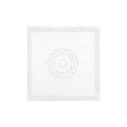 Egoist Border Monogram Bath Rug - CLOUD - 24''x24'' | Square