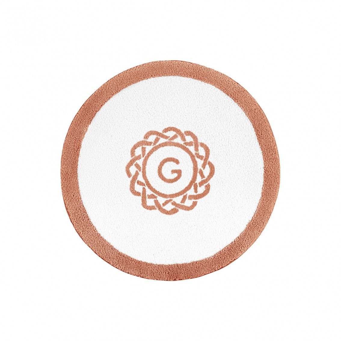 Egoist Border Monogram Bath Rug - TERRACOTA - Ø 39'' | Round
