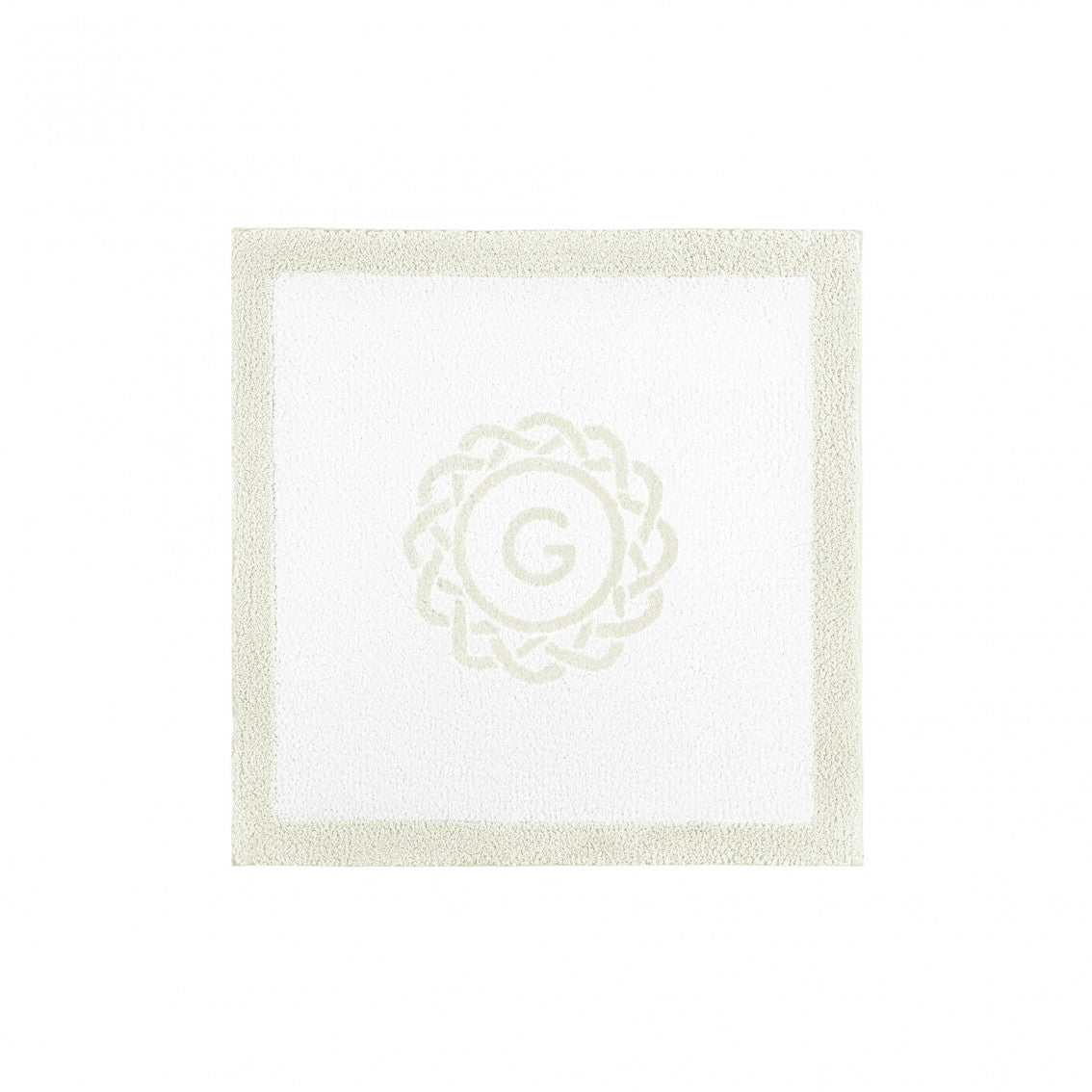 Egoist Border Monogram Bath Rug - DOVE - 24''x24'' | Square
