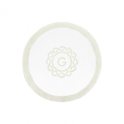 Egoist Border Monogram Bath Rug - DOVE - Ø 39'' | Round