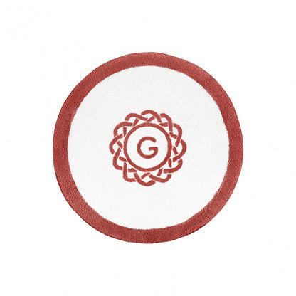 Egoist Border Monogram Bath Rug - CHERRY - Ø 39'' | Round