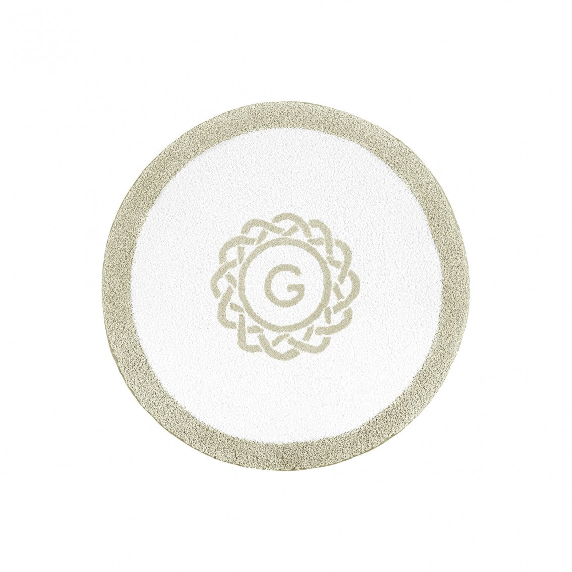 Egoist Border Monogram Bath Rug - SAGE - Ø 39'' | Round