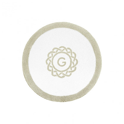 Egoist Border Monogram Bath Rug - SAGE - Ø 39'' | Round