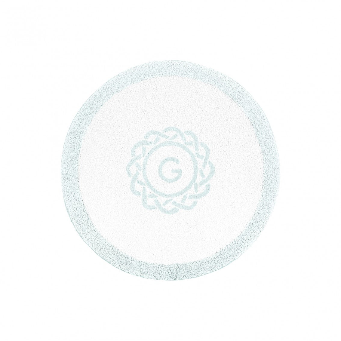 Egoist Border Monogram Bath Rug - ICE - Ø 39'' | Round