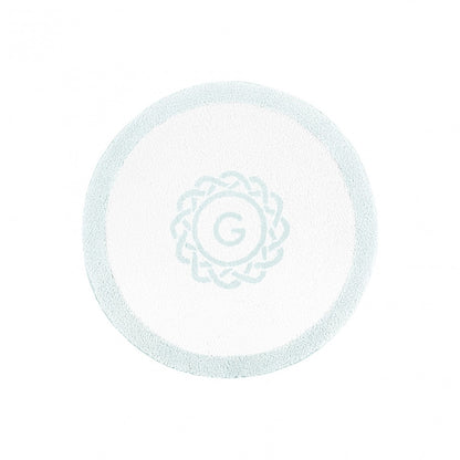 Egoist Border Monogram Bath Rug - ICE - Ø 39'' | Round