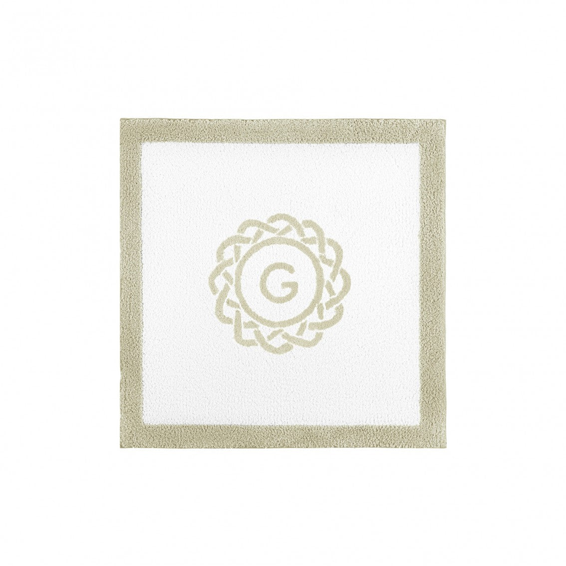 Egoist Border Monogram Bath Rug - SAGE - 24''x24'' | Square