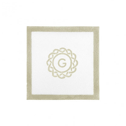 Egoist Border Monogram Bath Rug - SAGE - 24''x24'' | Square