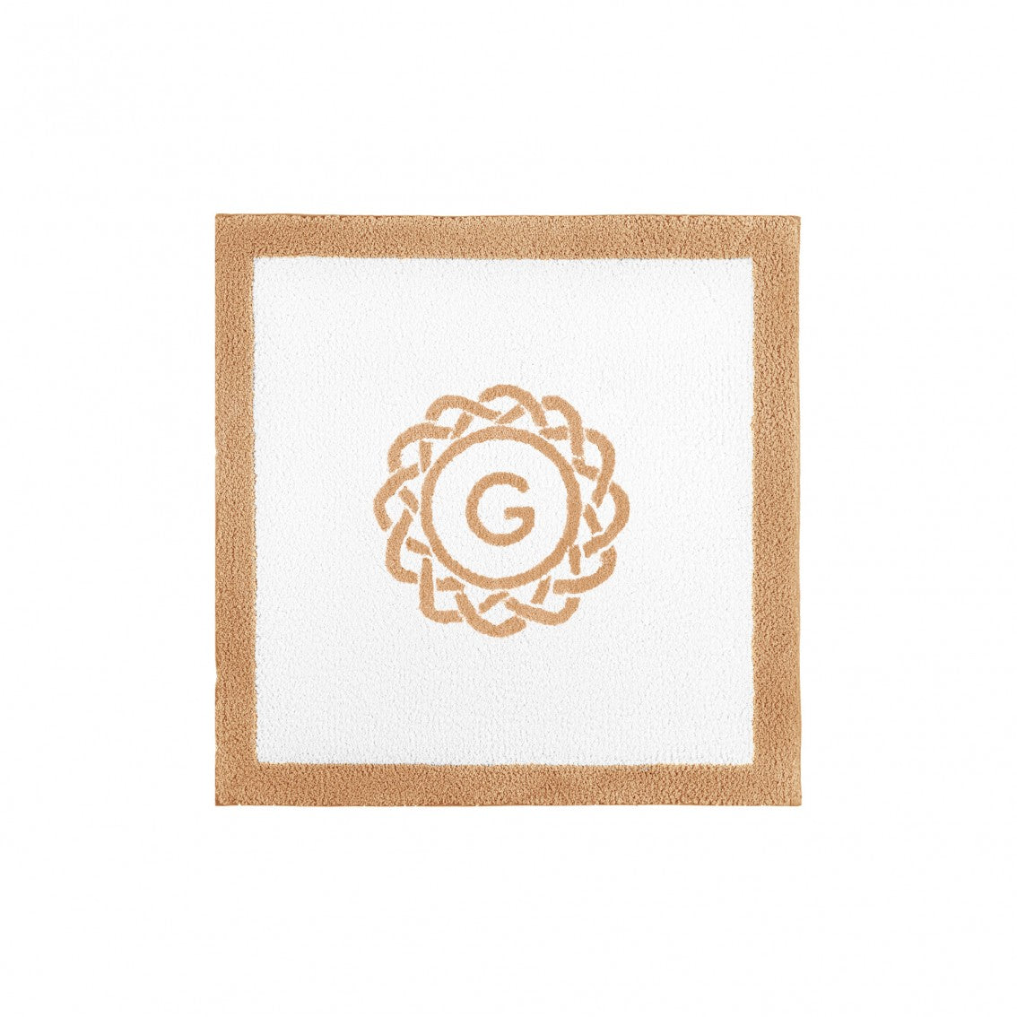 Egoist Border Monogram Bath Rug - TOAST - 24''x24'' | Square