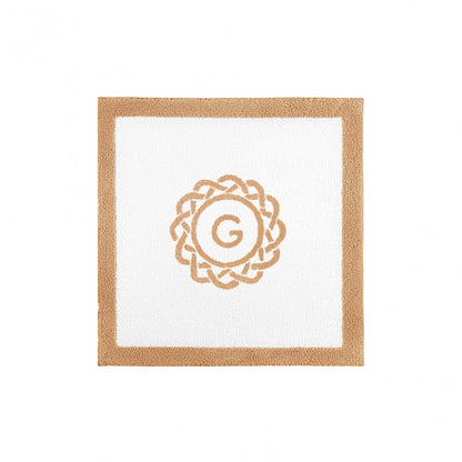 Egoist Border Monogram Bath Rug - TOAST - 24''x24'' | Square
