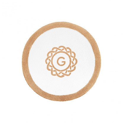 Egoist Border Monogram Bath Rug - TOAST - Ø 39'' | Round
