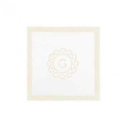 Egoist Border Monogram Bath Rug - NATURAL - 24''x24'' | Square