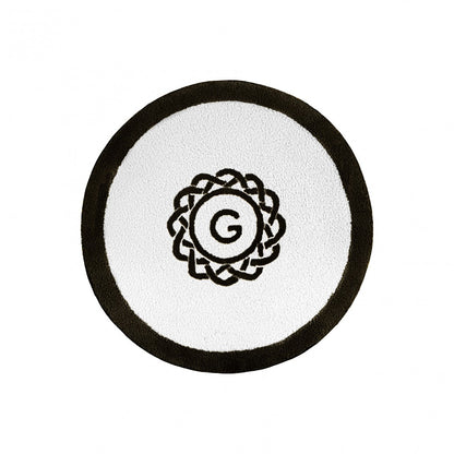 Egoist Border Monogram Bath Rug - BLACK - 24''x24'' | Square