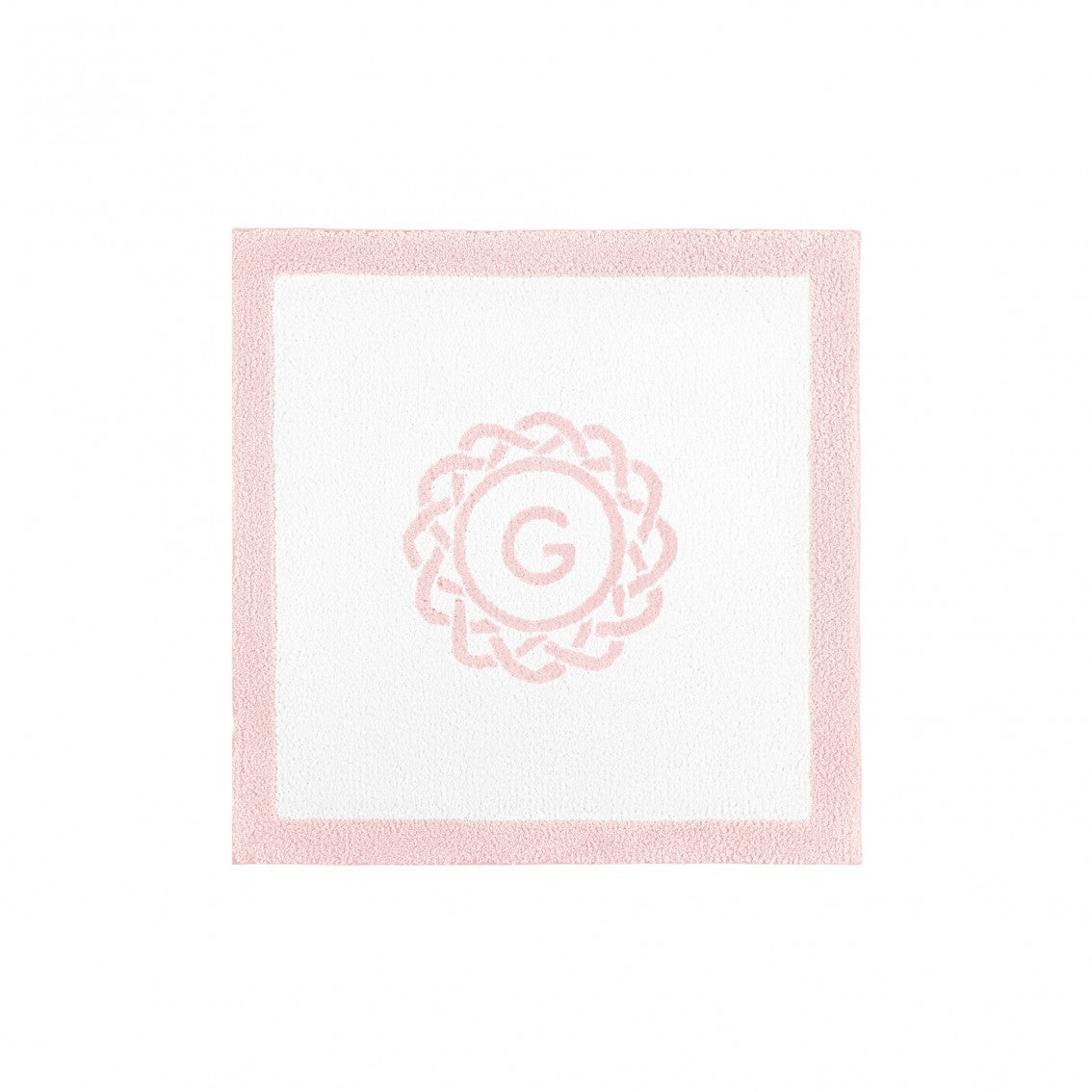 Egoist Border Monogram Bath Rug - PEARL - 24''x24'' | Square