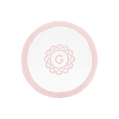 Egoist Border Monogram Bath Rug - PEARL - Ø 39'' | Round