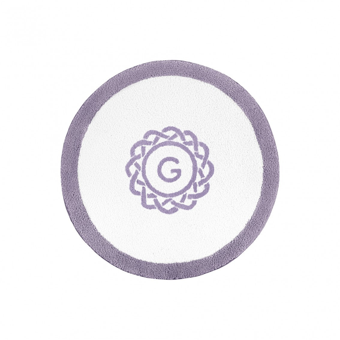 Egoist Border Monogram Bath Rug - LAVANDER - Ø 39'' | Round