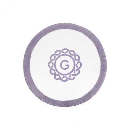 Egoist Border Monogram Bath Rug - LAVANDER - Ø 39'' | Round