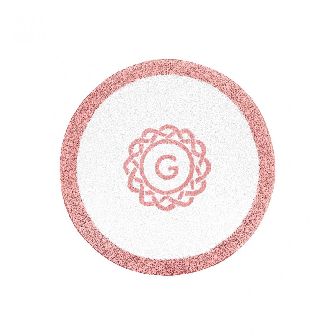 Egoist Border Monogram Bath Rug - BLUSH - Ø 39'' | Round