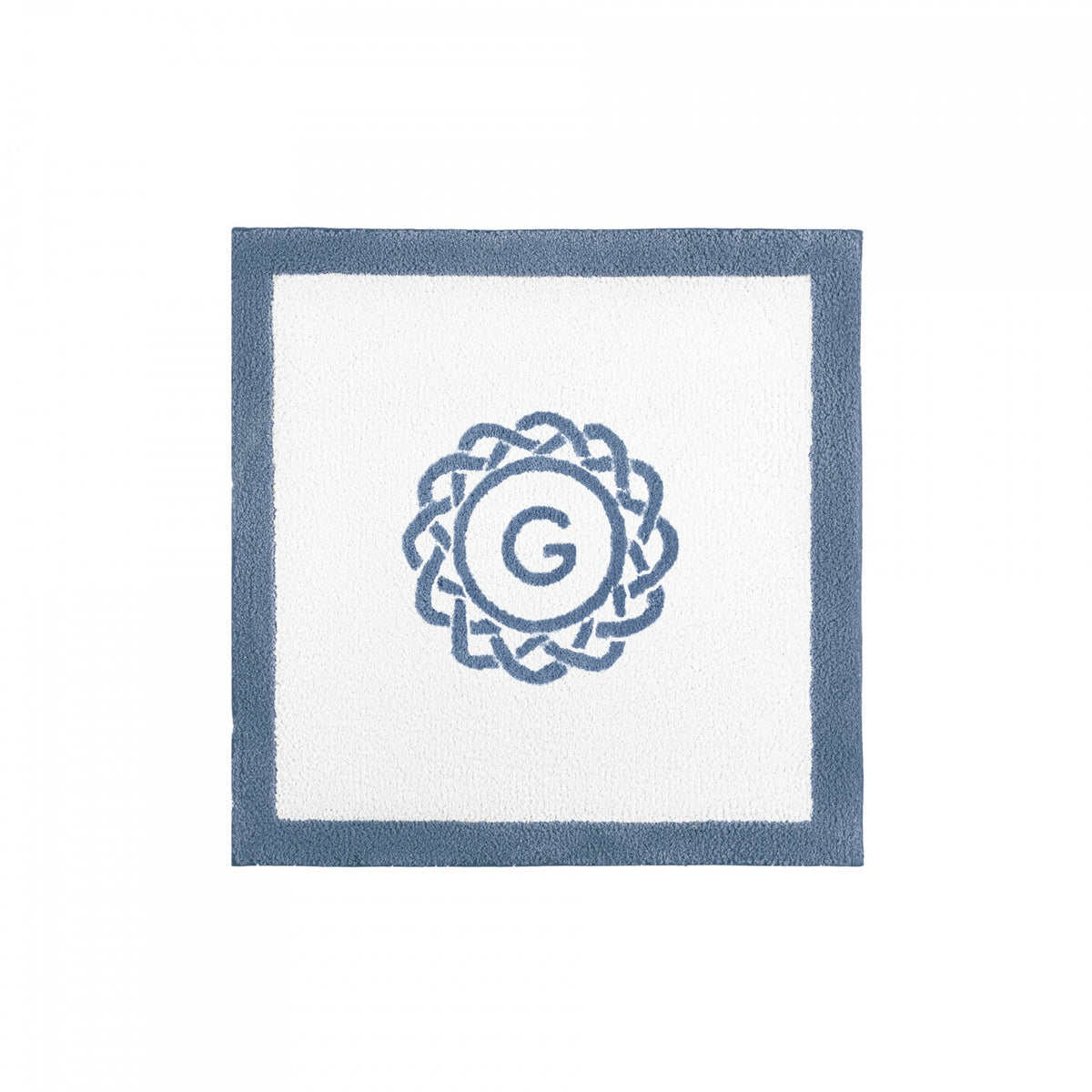 Egoist Border Monogram Bath Rug - COBALT - additional view