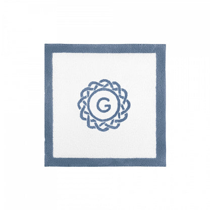 Egoist Border Monogram Bath Rug - COBALT - additional view