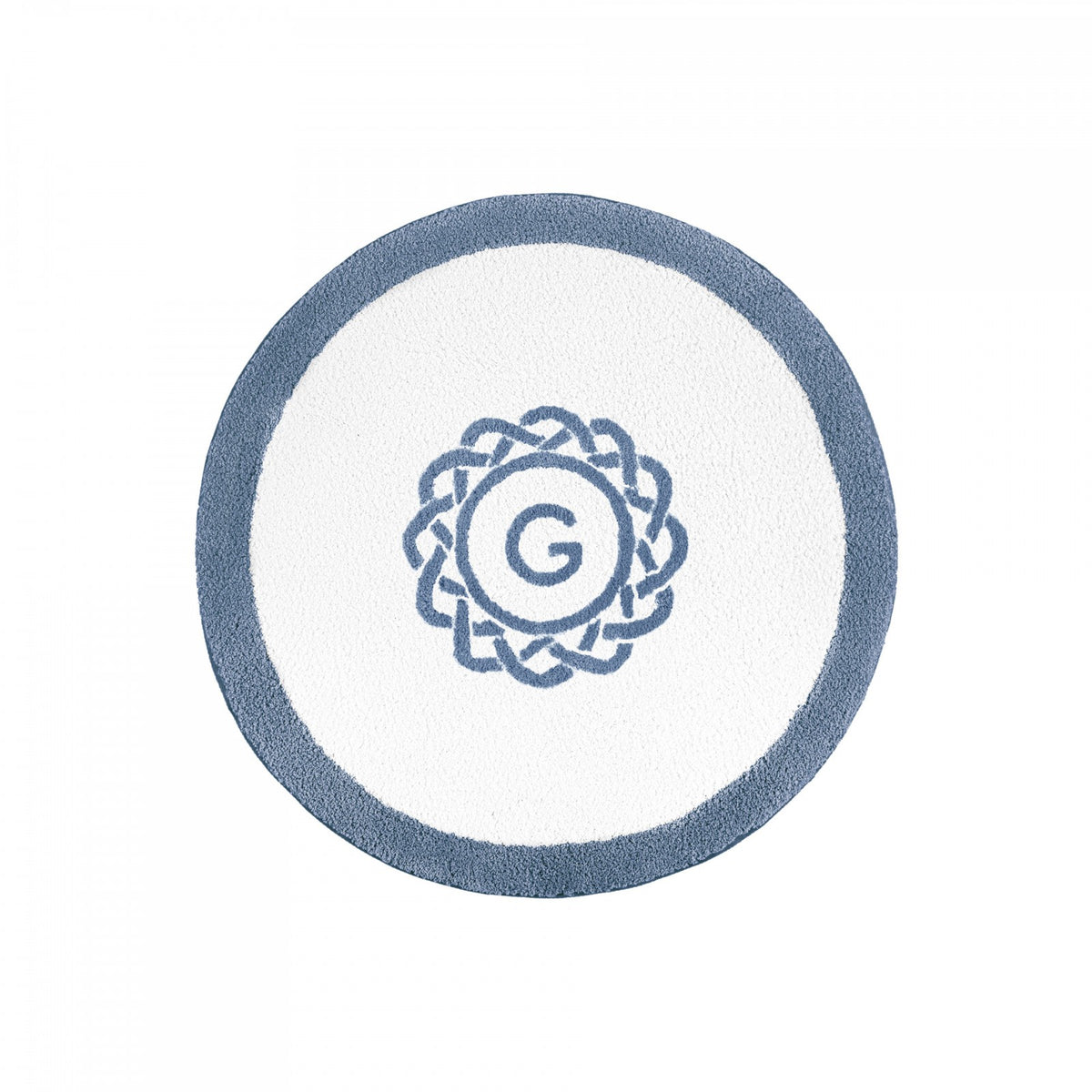 Egoist Border Monogram Bath Rug - COBALT - additional view