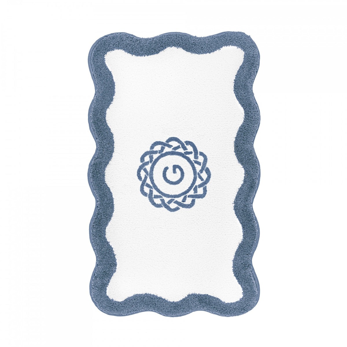 Egoist Border Monogram Bath Rug - COBALT - additional view