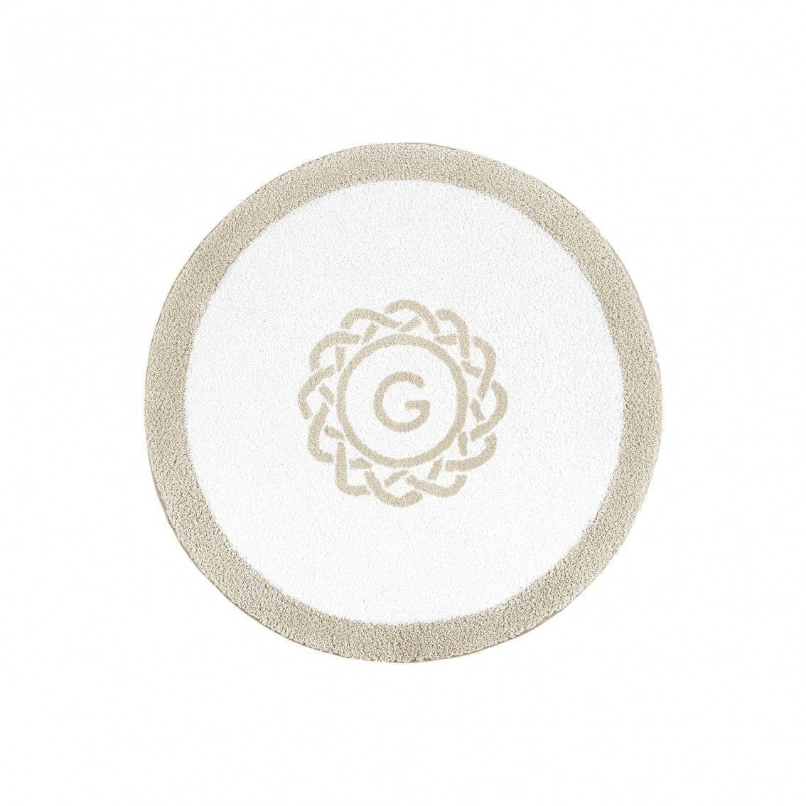 Egoist Border Monogram Bath Rug - FOG - Ø 39'' | Round