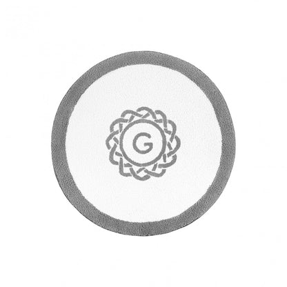 Egoist Border Monogram Bath Rug - STEEL - Ø 39'' | Round