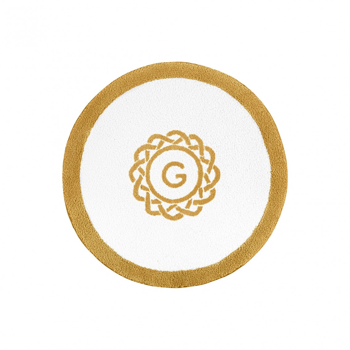 Egoist Border Monogram Bath Rug - CAMEL - Ø 39'' | Round