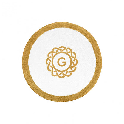 Egoist Border Monogram Bath Rug - CAMEL - Ø 39'' | Round